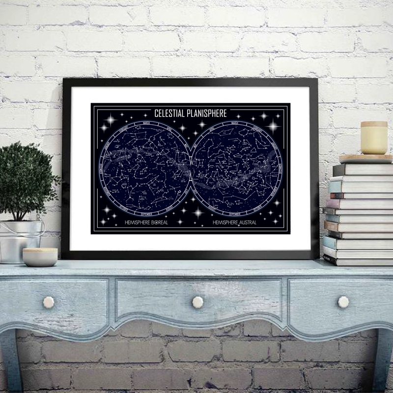 Niebiańska mapa planisphere pl – Star Map Poster recenzja i cena